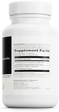 DaVinci Labs Curcumin C3 Complex: Gallbladder & Liver Support Supplement - 60 Capsules
