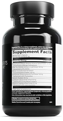 DaVinci Labs Phyto Benefits Capsules: Heart, Brain, Immune Support with Curcumin, Quercetin, Green Tea - Vegetarian, Gluten-Free - 30ct