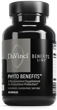 DaVinci Labs Phyto Benefits Capsules: Heart, Brain, Immune Support with Curcumin, Quercetin, Green Tea - Vegetarian, Gluten-Free - 30ct