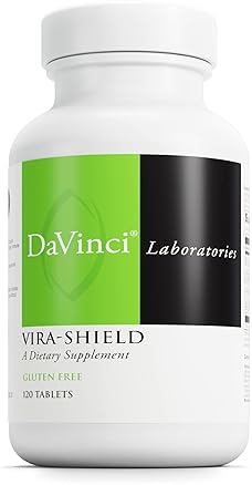 DaVinci Labs Vira-Shield Dietary Supplement for Immune Support - Detox & GI Health - 120 Gluten-Free Tablets
