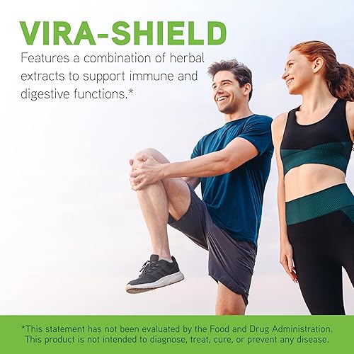 DaVinci Labs Vira-Shield Dietary Supplement for Immune Support - Detox & GI Health - 120 Gluten-Free Tablets