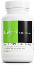 DaVinci Labs Hair, Skin & Nails Supplement - Promotes Shiny Hair, Strong Nails & Healthy Skin - 60 Capsules