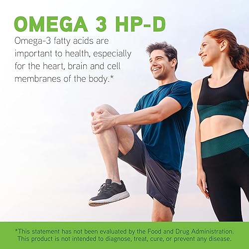 DaVinci Labs Omega 3 HP-D Dietary Supplement for Immune, Joint, Cardio & Skin Health - with Vitamin D3 - Gluten-Free - 60 Softgels