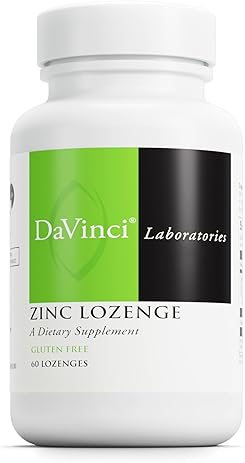 DaVinci Labs Zinc Lozenges for Fertility, Immunity, Joint Health & Skin Support - 23mg Zinc - Gluten-Free - Lemon Flavor - 60ct