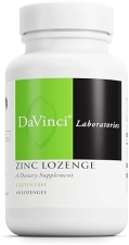 DaVinci Labs Zinc Lozenges for Fertility, Immunity, Joint Health & Skin Support - 23mg Zinc - Gluten-Free - Lemon Flavor - 60ct
