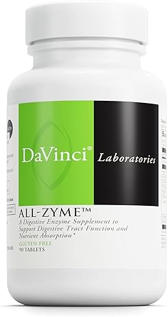 DaVinci Labs Digestive Enzyme Supplement with Calcium, Pepsin, Bromelain, Papain - 90 Tablets