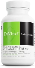 DaVinci Labs CoQ10 Chewmelt 100mg - Supports Liver, Brain, Heart Health - 60 Chewable Tablets