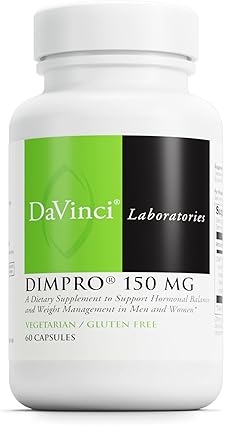 Davinci Labs DIMPro 150mg Capsules - Hormonal Balance & Estrogen Metabolism Support - Gluten-Free - 60 Servings