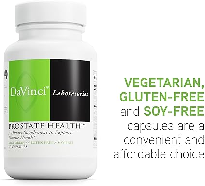 DaVinci Labs Prostate Health Support Capsules with Saw Palmetto & Zinc - 60 Vegetarian Capsules