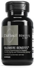DaVinci Labs Telomere Benefits Dietary Supplement - Supports Healthy Aging, Memory & Antioxidant Levels - Astragalus Root Extract - Gluten-Free - 60 Caps