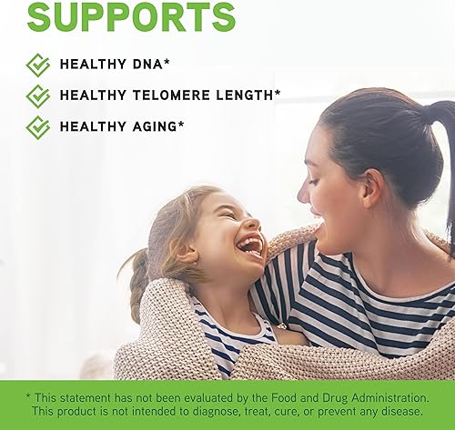 DaVinci Labs Telomere Benefits Dietary Supplement - Supports Healthy Aging, Memory & Antioxidant Levels - Astragalus Root Extract - Gluten-Free - 60 Caps