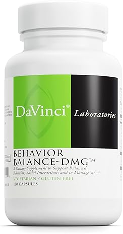 DaVinci Labs Behavior Balance-DMG Dietary Supplement for Clarity, Social Skills, Stress Coping & Immune Health - 120 Capsules