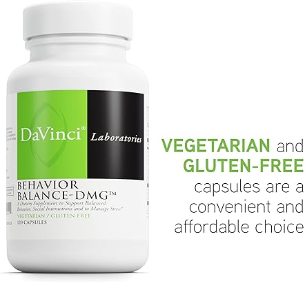 DaVinci Labs Behavior Balance-DMG Dietary Supplement for Clarity, Social Skills, Stress Coping & Immune Health - 120 Capsules