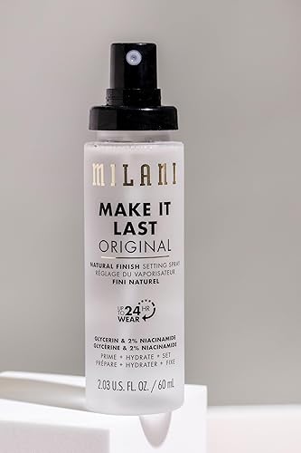 Milani 3-in-1 Setting Spray + Primer with Niacinamide for Makeup Setting, Hydration, and Natural Finish - 2.03 Fl. Oz