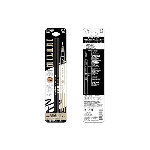 Milani Tank Liquid Eyeliner: No-Skip, Waterproof, Long Lasting, Smudgeproof, Black - Cruelty-Free, 12 Hr Wear