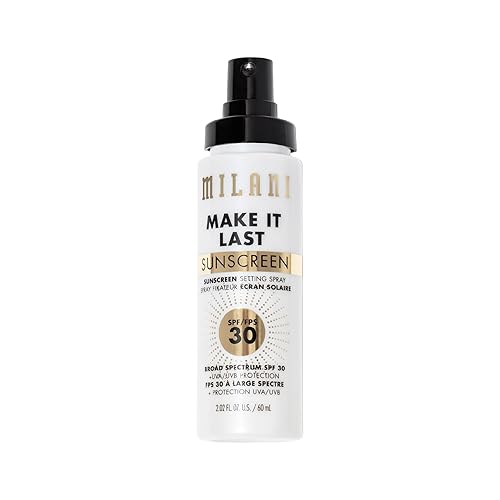 Milani Sunscreen Setting Spray + Primer, SPF 30 UVA & UVB Protection, 2.02 Fl. Oz