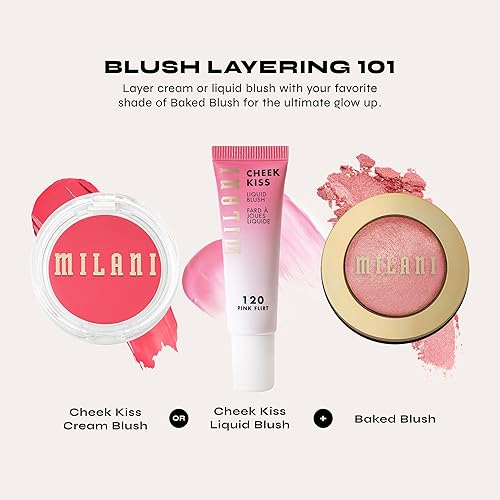 Milani Baked Blush - Cheek Powder for Shape, Contour, & Highlight - Romantic Rose