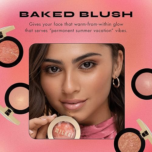Milani Petal Primavera Baked Blush + Stay Put Longwear Liquid Lipstick Bundle - Smudge-Proof and Fade-Resistant Formula for All-Day Wear