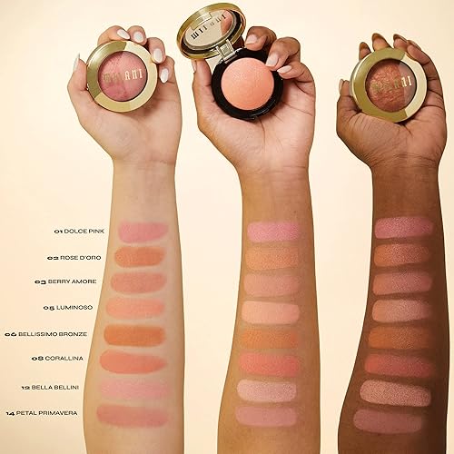 Milani Petal Primavera Baked Blush + Stay Put Longwear Liquid Lipstick Bundle - Smudge-Proof and Fade-Resistant Formula for All-Day Wear