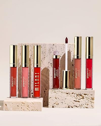Milani Petal Primavera Baked Blush + Stay Put Longwear Liquid Lipstick Bundle - Smudge-Proof and Fade-Resistant Formula for All-Day Wear