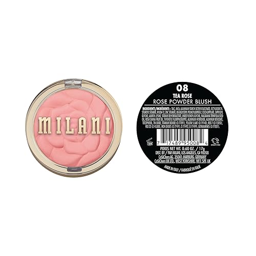 Milani Baked Blush - Cruelty-Free Cheek Powder for Shimmery or Matte Finish - Tea Rose