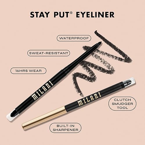 Milani Stay Put Eyeliner Duchess - Cruelty-Free Self-Sharpening Eye Pencil
