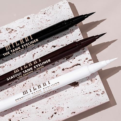 Milani Tank Liquid Eyeliner - No-Skip Waterproof Makeup Pen, Long Lasting & Smudgeproof - Brown 120