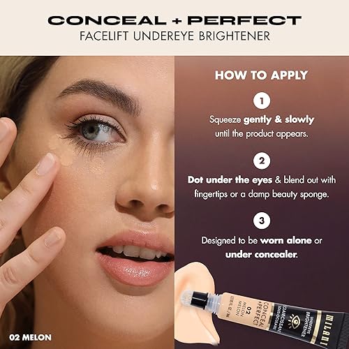 Milani Conceal + Perfect Facelift Kit: Toffee Contour, Molten Highlighter, Pumpkin Undereye Brightener