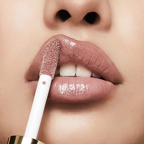 Milani Lip Gloss, Nourishing Lip Plumper with Hyaluronic Acid & Peptides, Soft Rose Shade