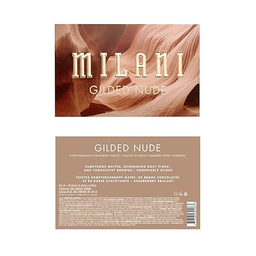 Milani Gilded Nude 15-Color Eyeshadow Palette for Everyday Natural Makeup Look