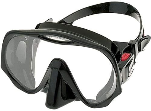 Atomic Aquatics Frameless 2 Scuba Diving Snorkeling Mask | Wide View | Soft Seal | Travel Case | Large Fit