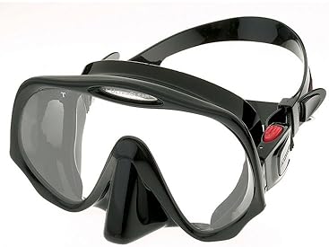 Atomic Aquatics Black Frameless Medium Fit Mask - Comfortable and Stylish Design