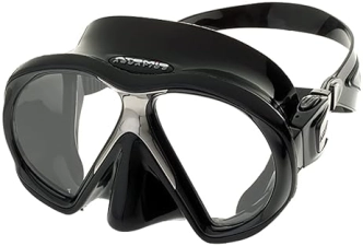 Atomic Aquatics Black Subframe Mask - Medium Fit, Black Color