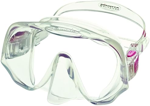 Atomic Aquatics Black and Pink Frameless Mask - Medium Fit