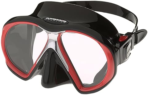 Atomic Aquatics Medium Fit Black and Red Subframe Mask