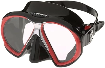 Atomic Aquatics Medium Fit Black and Red Subframe Mask