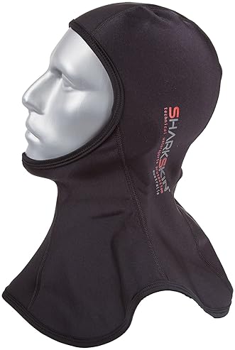 Atomic Aquatics Black Sharkskin Chillproof Hood: Windproof Insulation for Watersports - Size S