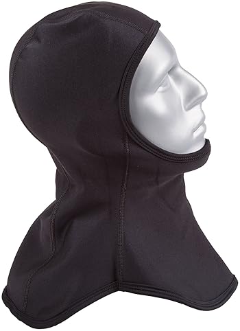 Atomic Aquatics Black Sharkskin Chillproof Hood: Windproof Insulation for Watersports - Size S