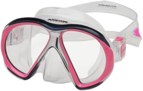 Atomic Aquatics Sub Frame Mask - Clear/Pink, Medium Fit - Diving Snorkeling Gear