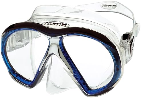 Atomic Aquatics Sub Frame Mask - Clear/Blue, Standard Fit - Diving Gear