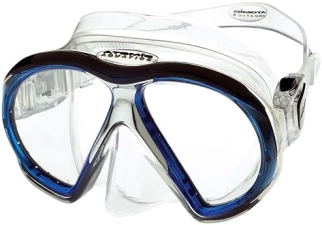 Atomic Aquatics Sub Frame Mask - Clear/Blue, Standard Fit - Diving Gear