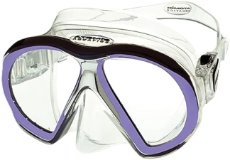 Atomic Aquatics Clear and Purple Subframe Mask for Enhanced Protection