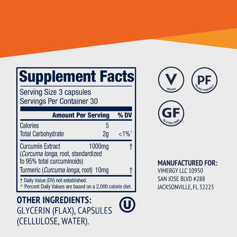 Vimergy Curcumin with Turmeric