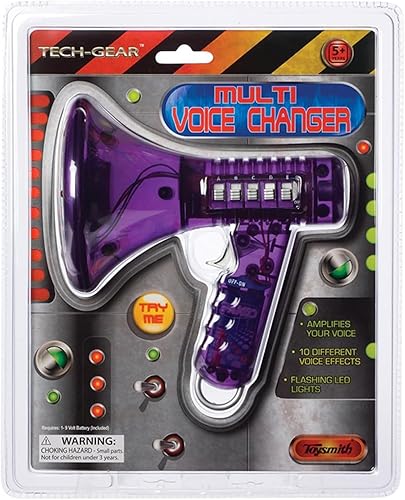 Toysmith Tech Gear Multi Voice Changer - 8 Fun Effects, Kids' Toy for Ages 5+, Christmas Stocking Stuffer