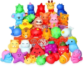 Nobasco 26-Pack Kawaii Cat Squishies - Slow Rising Mochi Animals - Stress Reliever Toy Set