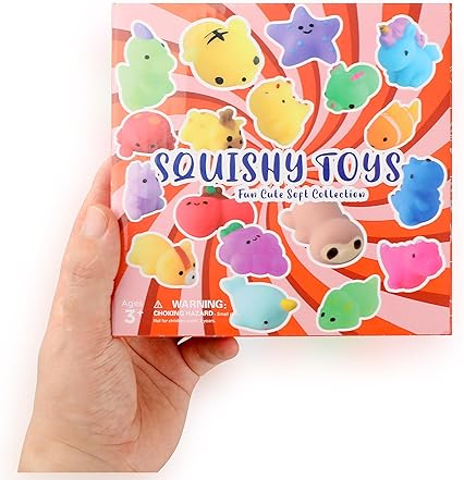 Nobasco 26-Pack Kawaii Cat Squishies - Slow Rising Mochi Animals - Stress Reliever Toy Set