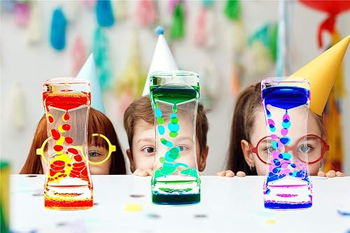JRLAJRL Liquid Motion Bubbler Timer Sensory Fidget Toy Pack - Autism Community Toys - Kids, Teens, Adults