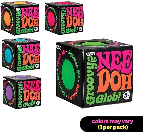 Schylling NeeDoh Sensory Fidget Toy - Assorted Colors - Ages 3 to Adult - 1 Count
