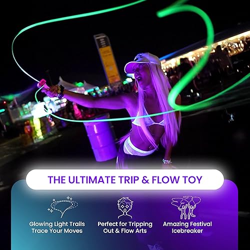 Loop Lasso NANO Glow String Shooter Toy with UV Blacklight, Interactive STEM Toy - Ideal for Kids & Adults, Rave Accessory & Light Show Gadget
