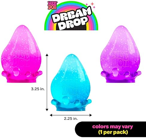 Schylling Sensory Squeeze Toy - Schylling NeeDoh Dream Drop - 3" Tall - Color May Vary